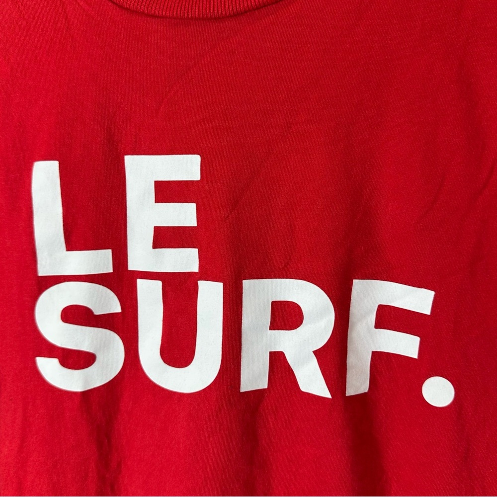 Anthropologie Ping Pong Surf Club Red Le Surf Cotton T-Shirt - Picture 2 of 8